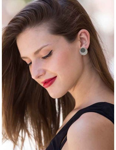 PENDIENTES CIRCULAR TWO EN PLATA