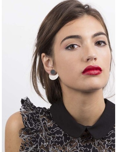 PENDIENTES CIRCULAR TWO EN PLATA