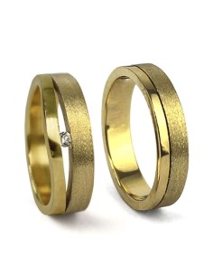 ALIANZAS DOBLES EN ORO AMARILLO