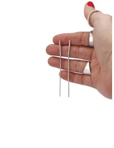PENDIENTES LARGOS TWO LINEAL EN PLATA 2