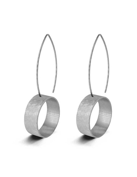 Square long Earrings ONE in silver
