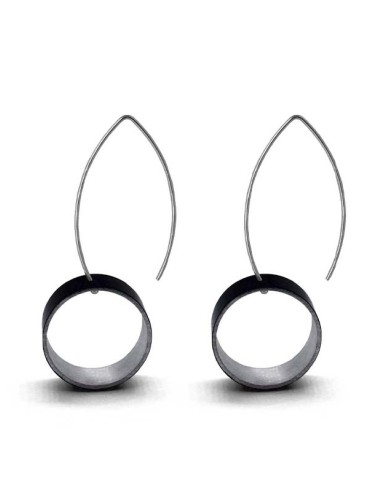 Square long Earrings ONE in silver