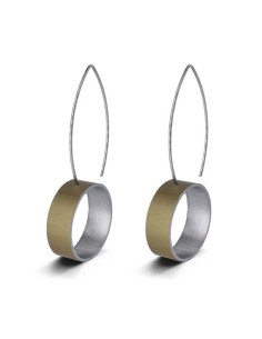 Square long Earrings ONE in silver