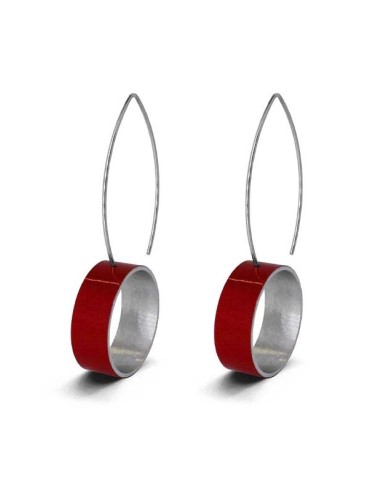 Square long Earrings ONE in silver