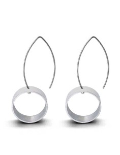 Square long Earrings ONE in silver 2