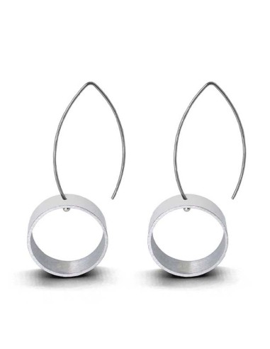 Square long Earrings ONE in silver