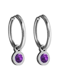 PENDIENTES DOTS IN PURPLE