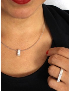 COLLAR VENUS en PLATA CON TOPACIO BLANCO 2