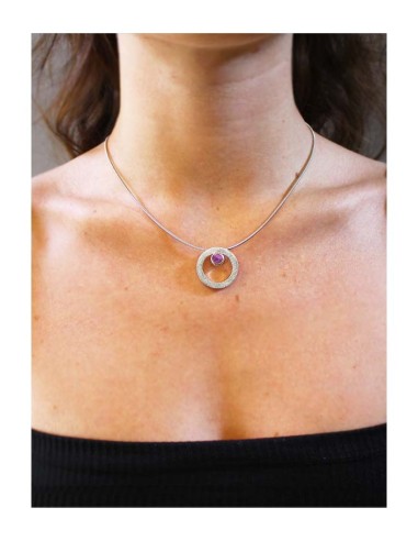 Collar CIRCULAR TWO in COLOURS pink