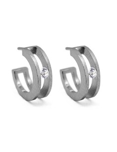 PENDIENTES BIG SPACE TOPACIO BLANCO