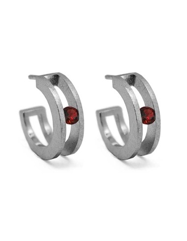 PENDIENTES BIG SPACE GRANAT