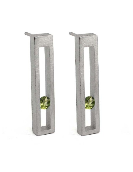 PENDIENTES LINEAL SPACE PERIDOT