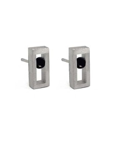 PENDIENTES SMALL LINEAL SPACE ONIX
