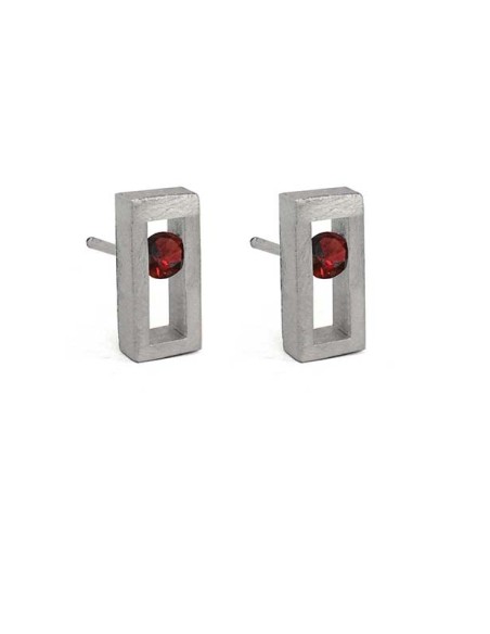 PENDIENTES SMALL LINEAL SPACE GRANATE