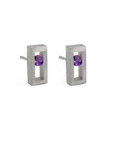 PENDIENTES SMALL LINEAL SPACE AMATISTA