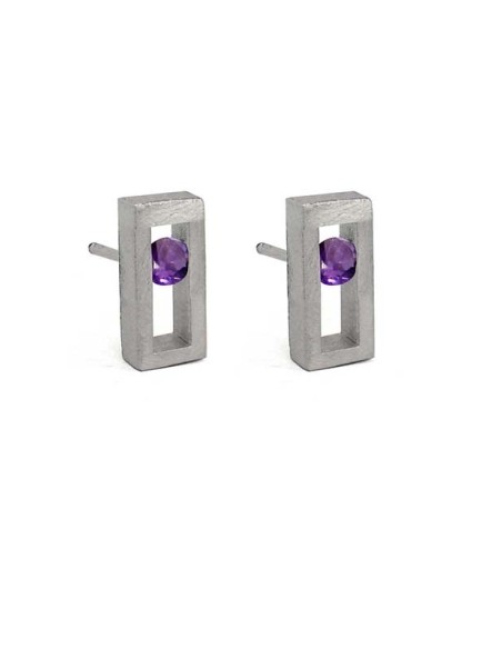 PENDIENTES SMALL LINEAL SPACE AMATISTA