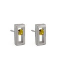 PENDIENTES SMALL LINEAL SPACE CITRINO