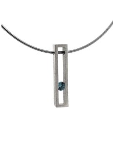 COLLAR LINEAL SPACE TOPACIO AZUL