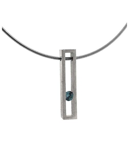 COLLAR LINEAL SPACE TOPACIO AZUL