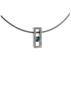 COLLAR SMALL LINEAL SPACE TOPAZI BLAU