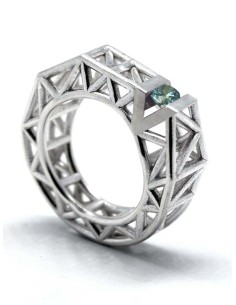 ANILLO LLUM TOPACIO AZUL