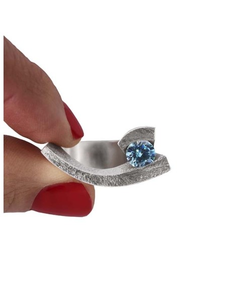 ANILLO ELEVEN topacio azul