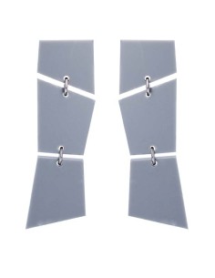 PENDIENTES TRENCADIS GRIS
