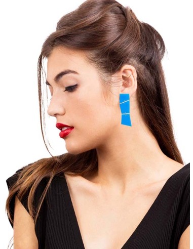 PENDIENTES TRENCADIS GRIS