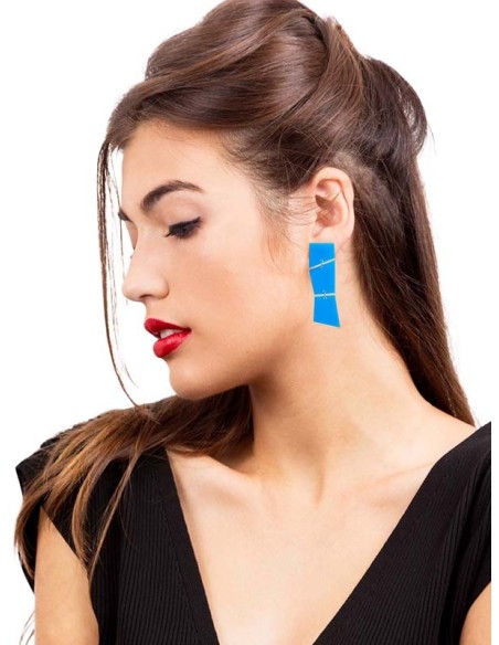 PENDIENTES TRENCADIS GRIS