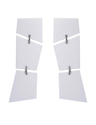 PENDIENTES TRENCADIS GRIS