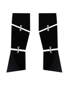 PENDIENTES TRENCADIS GRIS