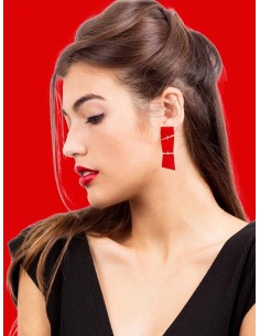 PENDIENTES TRENCADIS NARANJA 2