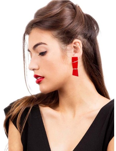 PENDIENTES TRENCADIS GRIS