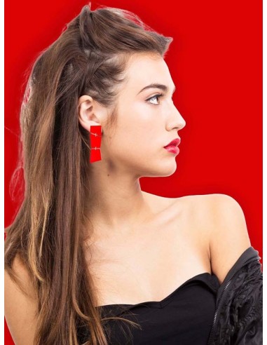 PENDIENTES TRENCADIS NARANJA