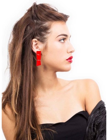PENDIENTES TRENCADIS NARANJA