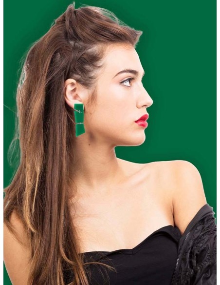 PENDIENTES TRENCADIS GRIS