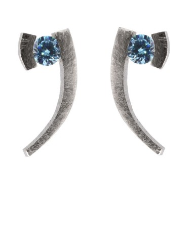 PENDIENTES ELEVEN TOPACIO AZUL