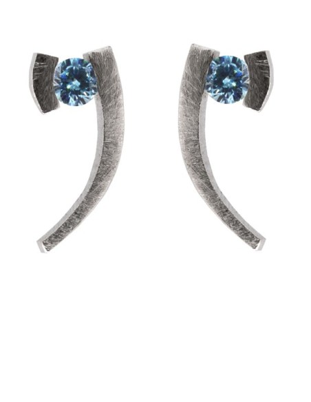 PENDIENTES ELEVEN TOPACIO AZUL