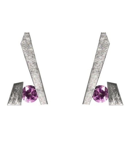 PENDIENTES NINE CUARZO ROSA