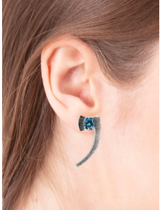 PENDIENTES ELEVEN TOPACIO AZUL 2