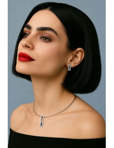PENDIENTES SMALL LINEAL SPACE TOPACIO AZUL 2