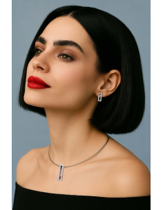 PENDIENTES SMALL LINEAL SPACE TURMALINA 2