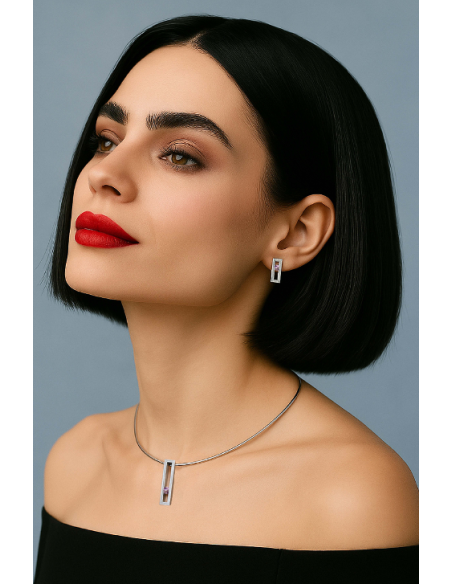 NECKLACE LINEAL SPACE PINK