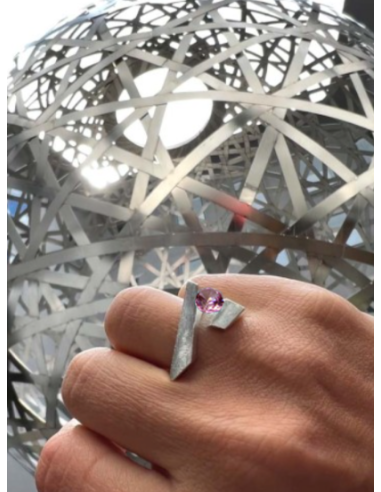 ANILLO NINE QUARZO ROSA