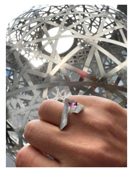ANILLO NINE QUARZO ROSA