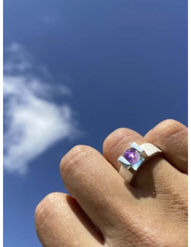 ANILLO MAXI THREE AMATISTA