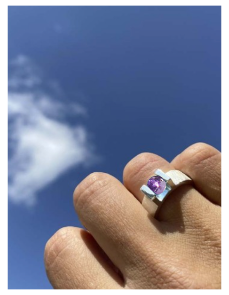 ANILLO MAXI THREE AMATISTA