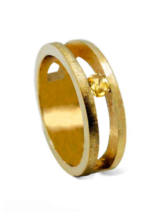BIG SPACE ORO CON DIAMANTE AMARILLO