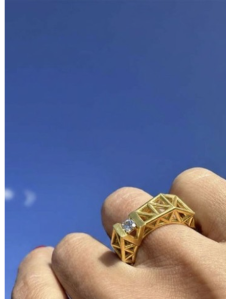 LLUM RING IN THE WHITE GOLD