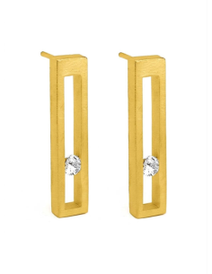 PENDIENTES LINEAL SPACE ORO
